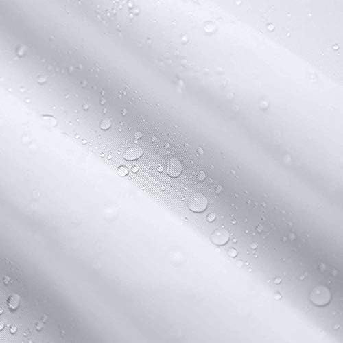 Utopia Home - Fabric Shower Curtain - Water Resistant Bathroom Polyester Shower Curtain for Bath Tub and Shower Stall (180 x 200 cm, White, 1)