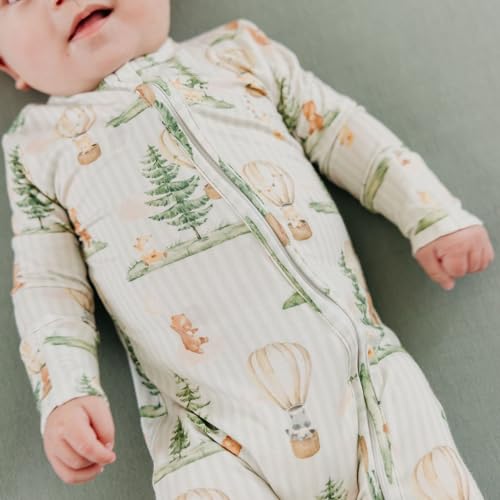 Image of Copper Pearl Bamboo Zip-Up Footie Pajamas - Buttery Soft Sleep and Play Footies for Boys and Girls