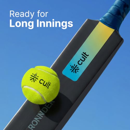 Image of CULT Tennis Cricket Balls Green - Pack of 6 Practice & Training Balls for Men, Women & Kids Durable Rubber Core, Soft Felt Cover, High Bounce, All-Court Use