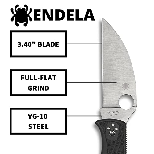 Spyderco Endela Wharncliffe Lightweight Knife With Vg-10 Stainless Steel And Frn Handle - Plainedge - C243Fpwcbk #TOP2