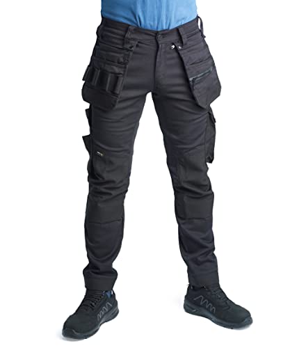 Pantalon de travail stretch Bitco déperlant avec poches genouillères