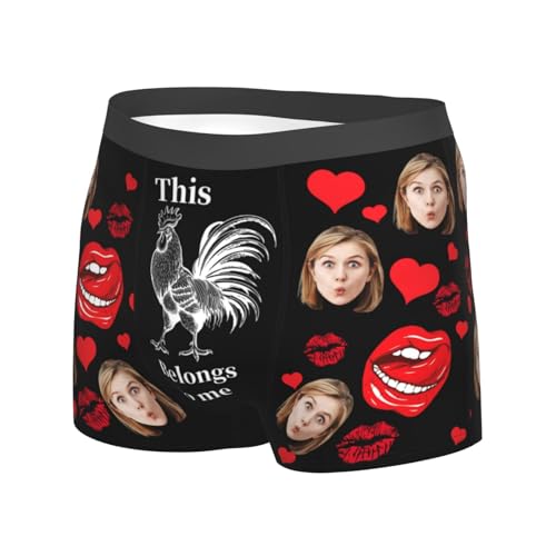 Custom Personalized Funny Face Mens Boxer Briefs Picture Underwear,Boyfriend Father Birthday Valentine's Day Gifts2