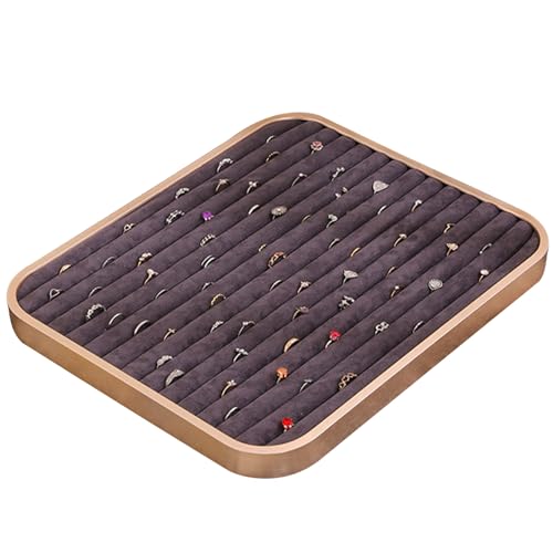 Javoryxh Bandeja de almacenamiento de accesorios de anillos compactos, anillos de gran espacio, inserto de cajón de joyas, prácticos contenedores de exhibición de joyas