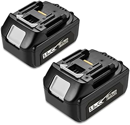 2Packs Upgraded 5.0Ah 18V BL1850B with LED Replacement Lithium-ion Battery Compatible with Makita 18 Volt Battery for Compatible Makita 18V Lithium-Ion Cordless Power Tools