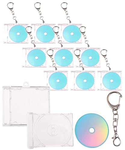[S.fields.inc] ミニCDキーホルダー CDケース 自作キット 手作り アクリル 推し活グッズ ストラップ (10個セット)