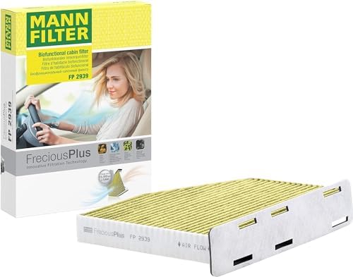 MANN-FILTER, FP 2939 Innenraumfilter, Premium-biofunktional | Für PKW, Staub- und Pollenfiltration, Reduzierung von Gerüchen und Gasen, Echte OE-Technologie