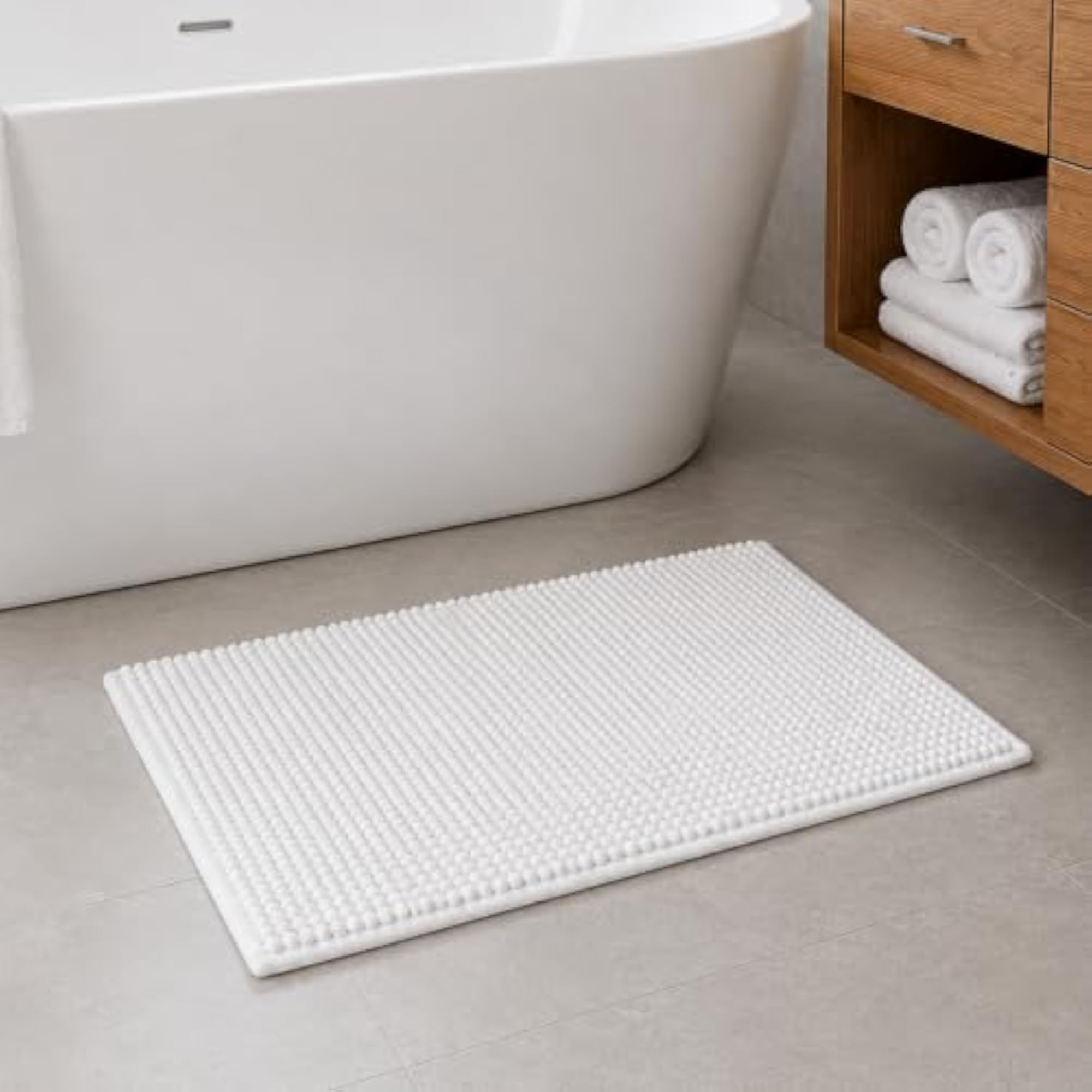 Ultra Soft Microfiber Bath Mat, Super Absorbent Chenille