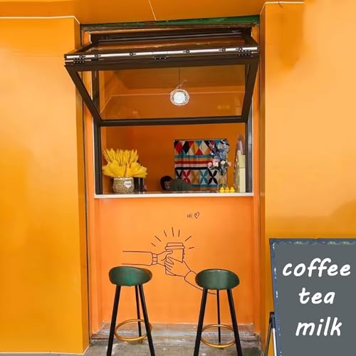 Ventana para restaurantes de comida rápida y cafeterías con marco de aluminio 3