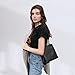 Kattee Leather Handbags for Women, Soft Shoulder Tote Bucket Bags Crossbody Purses with 2 Straps Black