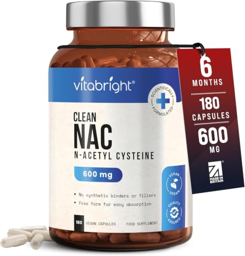 NAC 600 mg | N-Acetylcystein 180 Kapseln | 6 Monate Vorrat | Kapseln Leicht Zu Schlucken Oder Zu Öffnen… – Ansicht 5