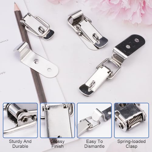 8 Stücke 90 Grad Kistenverschluss Edelstahl, Spannverschluss 90 grad, Hebelverschluss, Kistenverschluss, 304 Edelstahl Hebelverschluss Robuster Spannverschluss Metall Hebel Verschluss Für Case Box