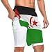 Short de sport 2 en 1 avec poche pour homme Motif drapeau du Sahara de l'Ouest - Multicolore - L