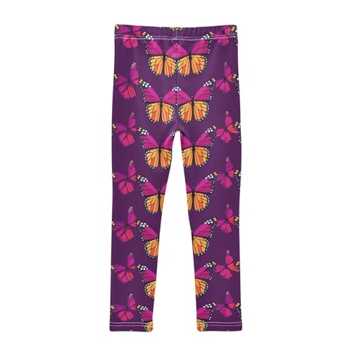 Monarch Butterfly Kids Girl's Cotton Pants Comfortable High Waisted Athleisure Pants Gym2