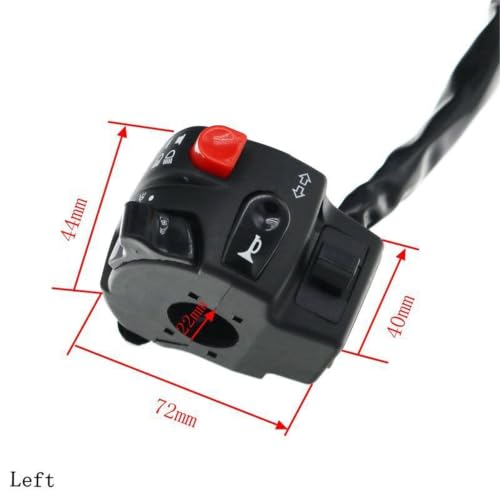 Interruptor controlador de manillar de arranque 22mm con boton de bocina moto derecho 3