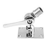 Aramox Marine Boat 316 Stainless Steel Dual Axis Adjustable Boat Antenna Base Mount