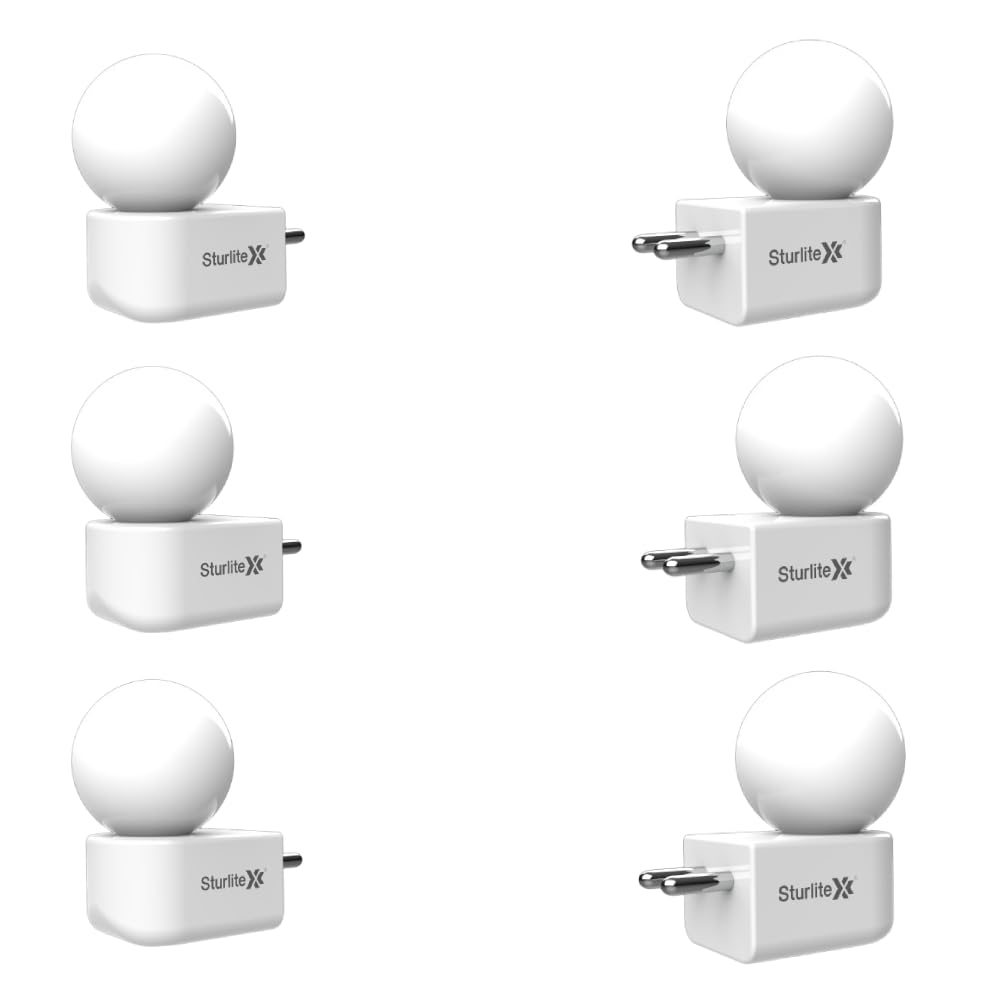 Sturlite Pod Plug & Play 0.5W LED Bulb| 6500K Cool White Color Temperature| Classic Design With CRI Technology| BIS and BEE Approved| B22 Base Energy Efficient Dream Light - (Pack of 6)