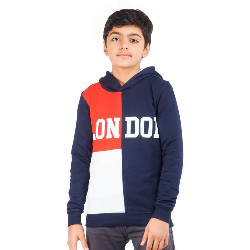 Image of Real Basics Boys Cotton Hooded Sweatshirt(Pack of 1)