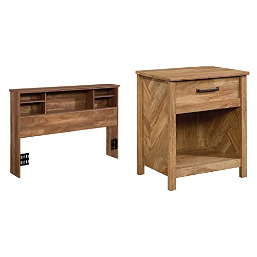 Sauder River Ranch Full-Queen Headboard, Sindoori Mango Finish & Cannery Bridge Nightstand, Sindoori Mango Finish #TOP18