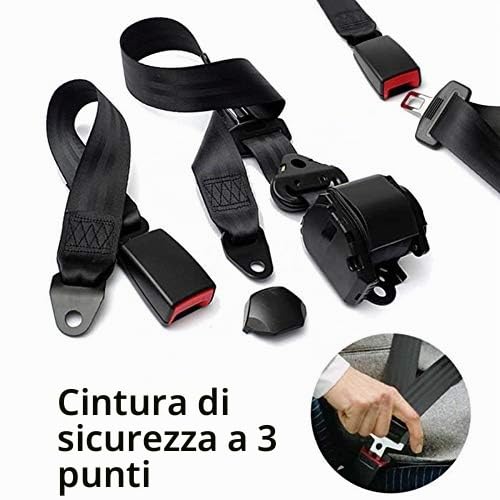 Cintura di sicurezza universale telescopica automatica, sistema di sicurezza a 3 punti per una maggiore sicurezza in auto, per adulti, bambini e donne incinte