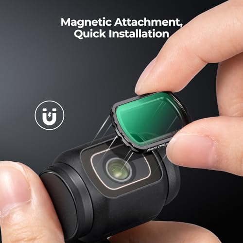 Image of K&F Concept Magnetic Black Diffusion 1 /4 Filter for DJI Osmo Pocket 3, Creative Mist Cinematic Effect Filters for Osmo Pocket 3 Creator Combo