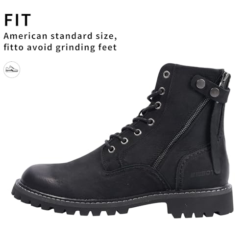 Image of Men's Boots Casual Boots Motorcycle Vintage Zipper Chukka Boots for Men