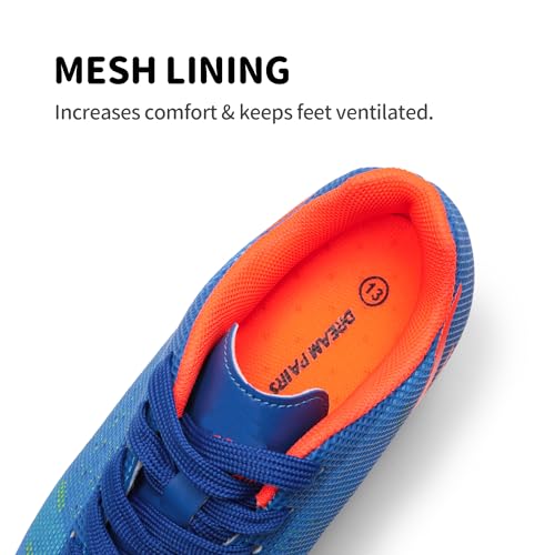 DREAM PAIRS Boys Girls Soccer Cleats Youth Firm Groud Athletic Outdoor Trainning Football Shoes for Little/Big Kid,Size 10 Toddler,Royal Blue/Orange,SDSO224K by DREAM PAIRS - Used condition - Image 5