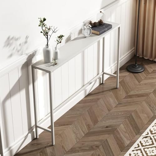 CokBlu アイアンアート コンソールテーブル おしゃれ 塗装 スリム ナチュラル 細長い 省スペース 飾り オープンラック 簡単組立 玄関テーブル サイドテーブル棚 エントランス台 玄関収納 玄関棚