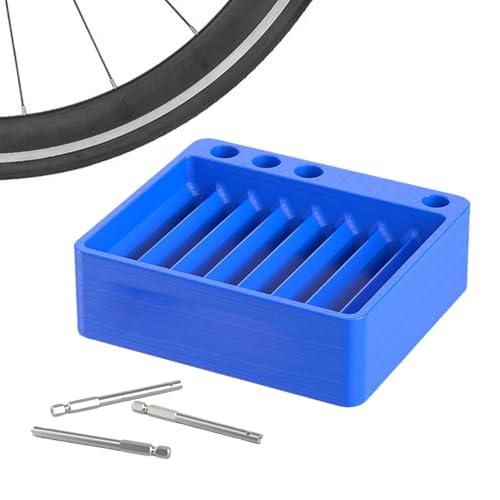 Liqzirtu Spoke Storage Box, Spoke Nipple Storage | Caso de acuerdos compactos - Soporte para Gorras, Caja Reutilizable para Edificios de Ruedas, Organizador para Accesorios de Bicicleta