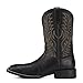 Ariat BMVY9 Mens Sport Wide Square Toe Western Boot Black Deertan/Black 9.5