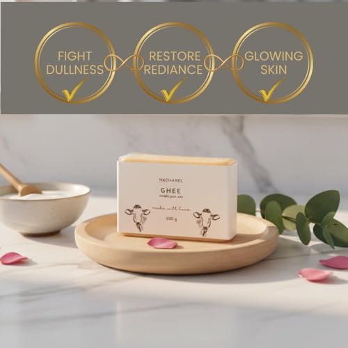 Image of Ghee Soap | Pure & Gentle Bathing Bar for Glowing Skin | Nourishing & Antioxidant Soaps for Men & Women | Natural Cleansing Bar For Moisturising | Soap for All Skin Types | Pack Of 3
