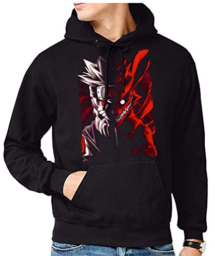 Sudadera de Hombre Naruto Manga Anime Shuriken Sasuke Kakashi 001 M Cover