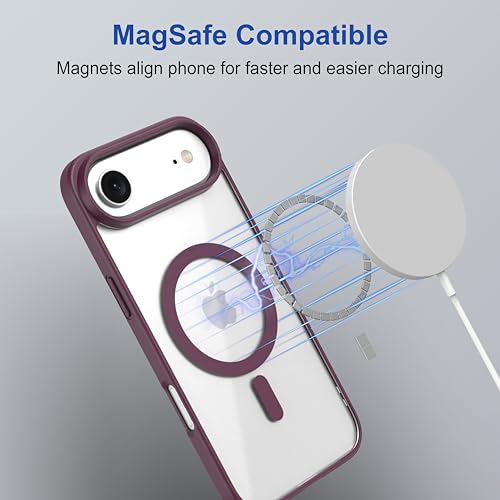 Image of amazon basics Back Case Cover for iPhone 17 Air | Scratch-Resistant Back Cover | Wine Red