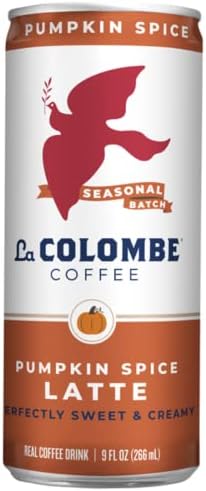 La Colombe Draft Latte - 12 Count - Cold-pressed Espresso & Frothed Milk + Real Pumpkin - Made With Real Ingredients - Grab & Go Coffee, Pumpkin Spice, 9 Fl.Oz