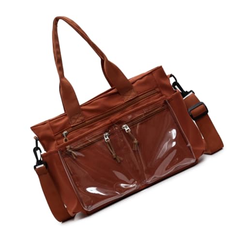 Sac à bandoulière en nylon pour femme grand format à poches multiples