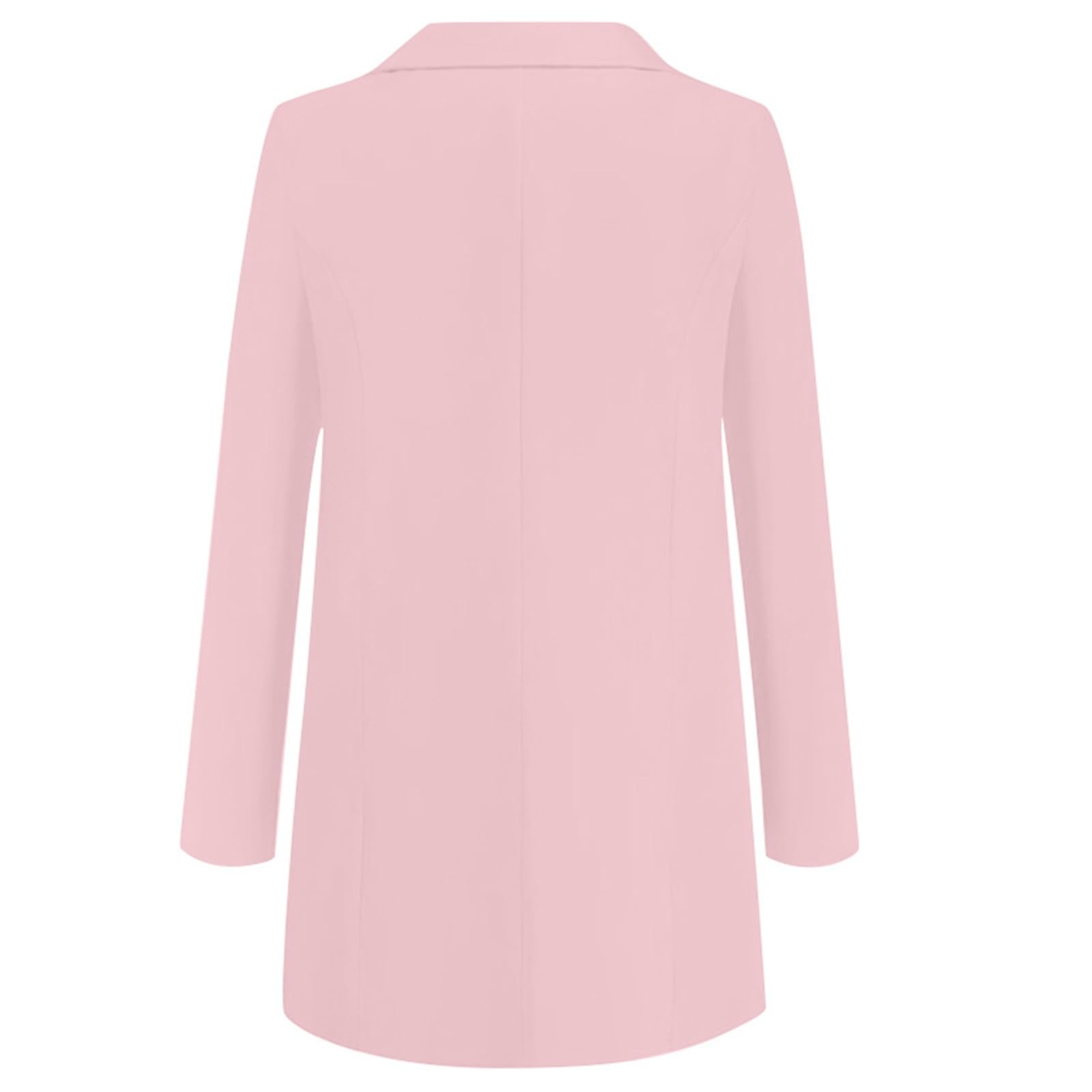 Genérico Abrigo Formal Mujer Chaqueta Oficina Trabajo Manga Larga Sólido Traje Bolsillos Abiertos Cárdigan Elegante Blusa Superior