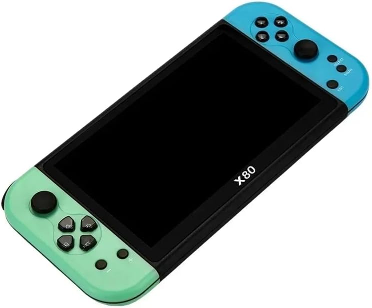 New X80greenblue Handheld Game Console 7 inch HD Output Retro Game Cheap Children's Gifts Support TV Playing Games Birthday Gift for Adults