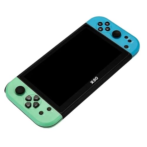 New X80greenblue Handheld Game Console 7 inch HD Output Retro Game Cheap Children's Gifts Support TV Playing Games Birthday Gift for Adults