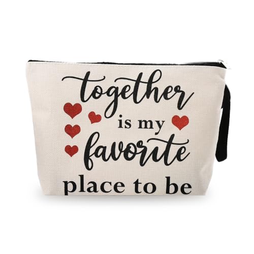 Bolsas de maquiagem de viagem para mulheres, presentes de aniversário de valência para esposa, bolsa de cosméticos para noiva, presente de aniversário para namorada, esposa, bolsas de higiene pessoal