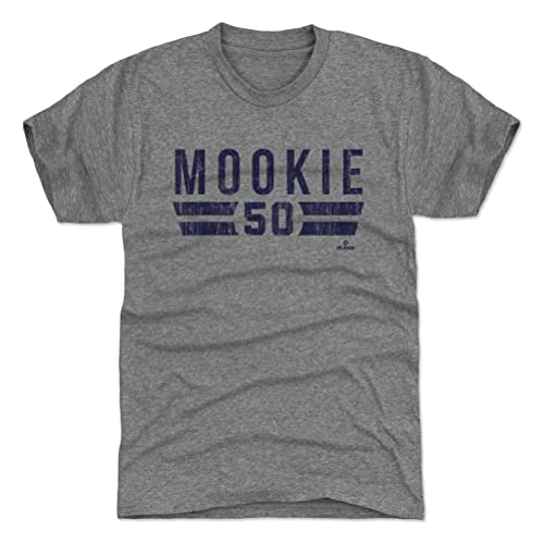 500 LEVEL Mookie Betts Los Angeles D Font Mens Premium T-Shirt (Tri Gray L)