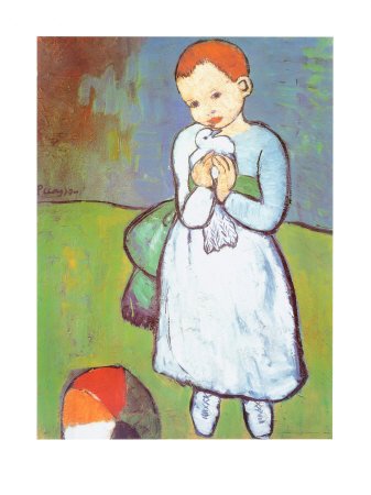 Peinture à l'huile Picasso Child with a Dove décoration salon