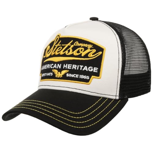 Stetson American Heritage Trucker Cap Men Breathable Mesh Snapback Summer Winter Black