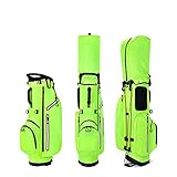 Golfwagen Tasche, Golf Standbag, Golftaschenhaltertasche Herren, tragbare Schlägertasche, Reiseballtasche, PVC-Beschichtung mit Thermostattasche ( Color : Green )
