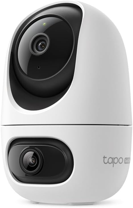 TP-Link Tapo C245D | 2K 3MP Çift Lensli Akıllı Güvenlik Kamerası | 360° | Geniş Açı ve Tele-Lens | Akıllı Hareket Takibi | AI Kişi ve Bebek Ağlaması Algılama | Çift Ekran İzleme|Bulut/SD Kart