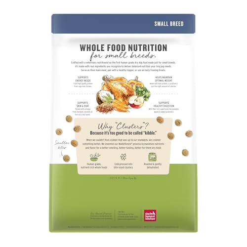 Image of The Honest Kitchen Whole Food Clusters Small Breed Grain Free Chicken Dry Dog Food, 4 lb Bag