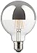 Müller-Licht 400216 a + +, lampadina a LED Mini Globe sostituisce 60 W, vetro retrò, 8 W, E27, Argento, 9,5 x 9,5 x 13,5 cm