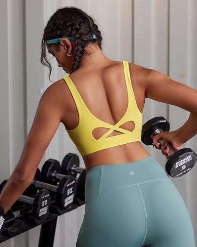 Image of RUNNING GIRL Sports Bra for Women High Support, Molded Cup High Impact Sports Bras with Sewn in Pads Workout Running Bra