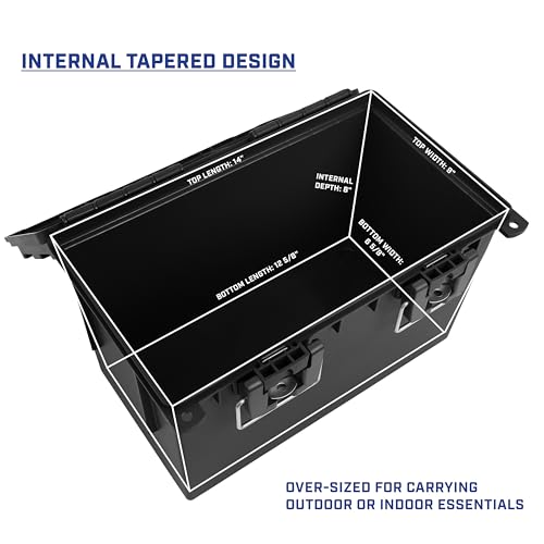 Image of Sheffield XL Ammo Box Made in USA, Stackable Lockable Ammo Storage Box | 2 Pack Lockable Storage Box, Water and Dust Resistant Dry Box, Secures Hunting Gear, Gun Accessories, Supplies, and Bullets