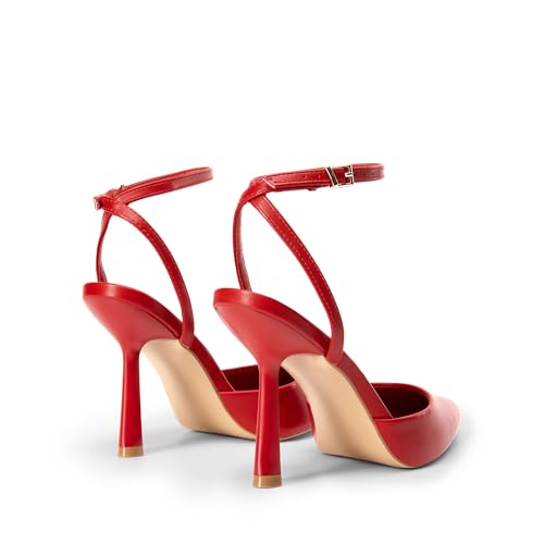 Image of DREAM PAIRS Pointed Toe Heels Ankle Strap Pumps