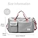 Suruid Travel Duffel Bag with Shoes Compartment Sports Gym Bag with Dry Wet Separated Pocket for Men and Women, Overnight Bag Weekender Bag Training Handbag Yoga Bag - Gray Pink