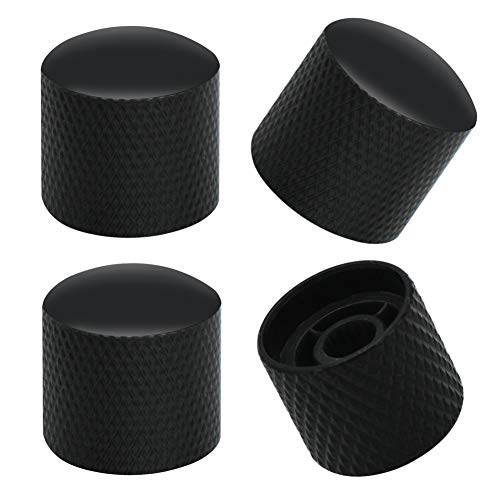 mxuteuk 4pcs Black Metal Potentiometer Control Knob Volume Audio Electric Guitar Bass Screw Type 18 x 17mm (dh) KNOB-11-BK